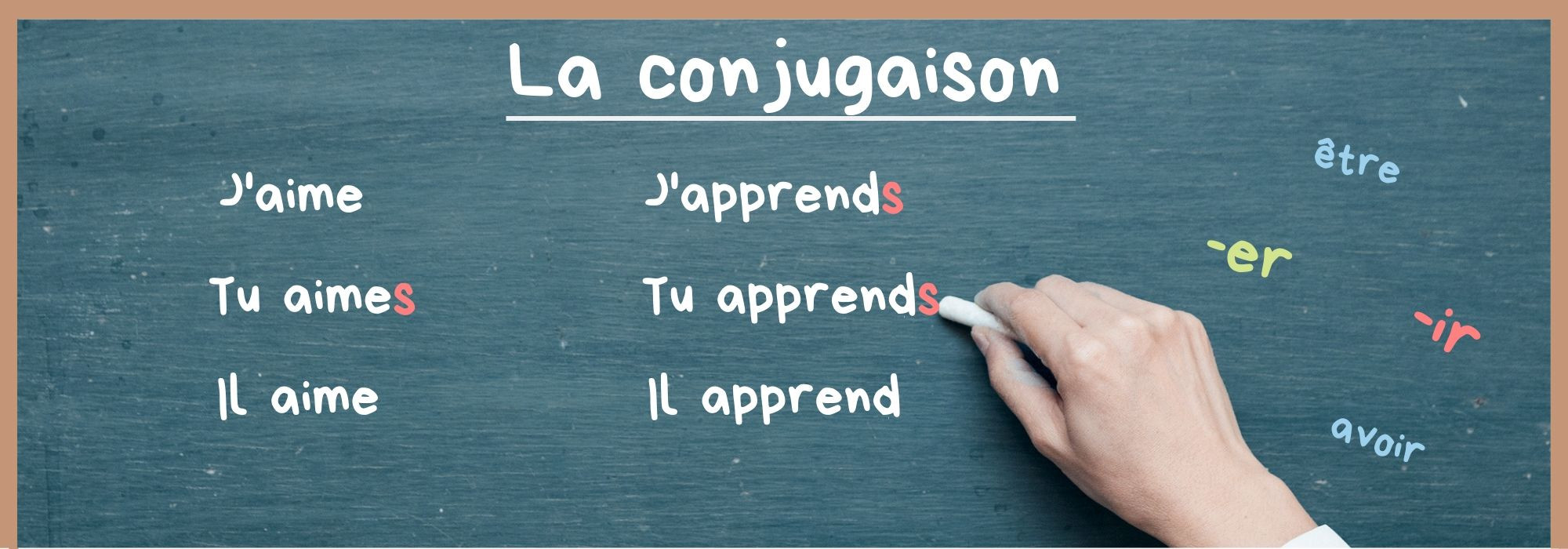Estudiar los verbos y la conjugación en francés
